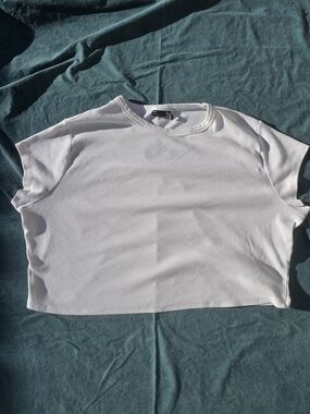 Asos Curve White Cropped Tee